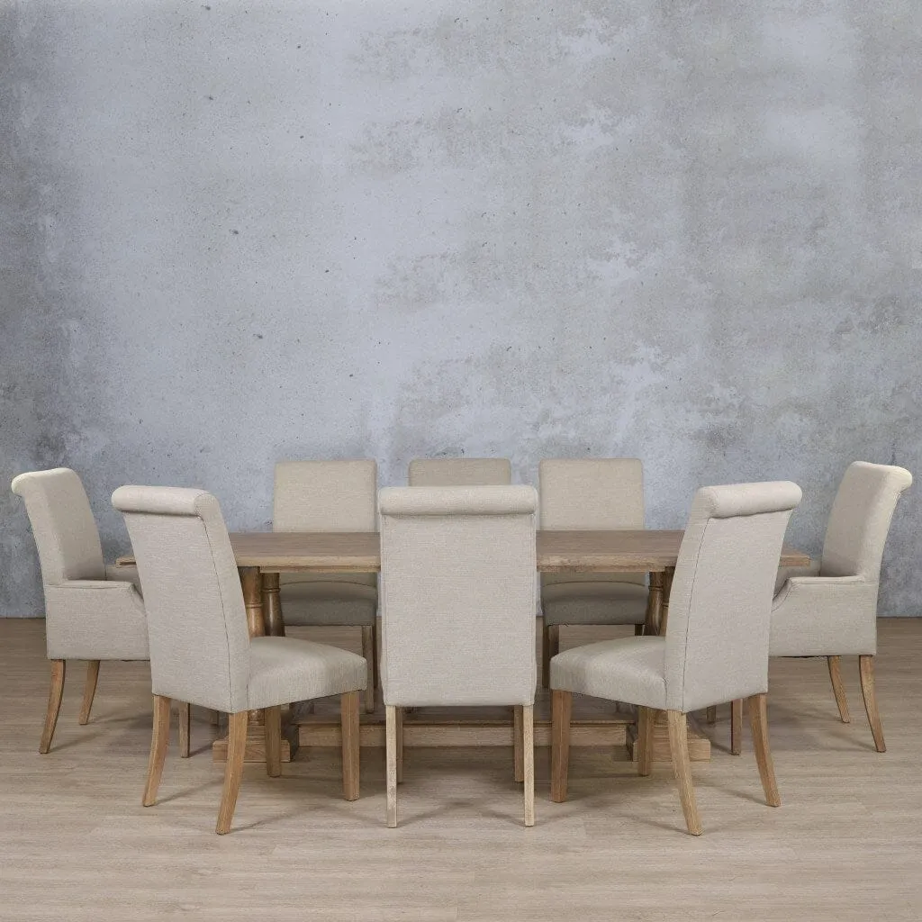 Charlotte Wood Top & Baron 8 Seater Dining Set