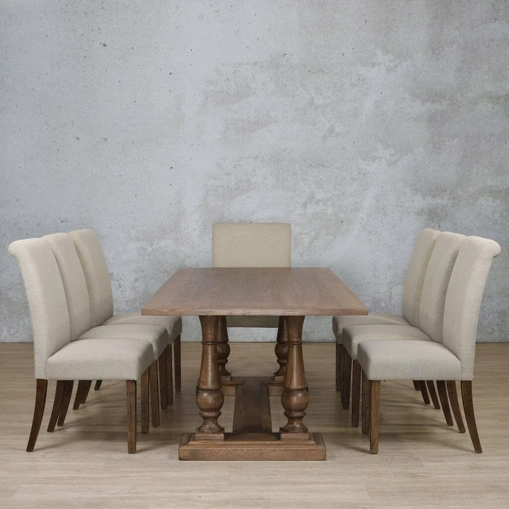 Charlotte Wood Top & Baron 8 Seater Dining Set