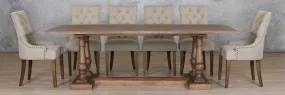 Charlotte Wood Top & Duchess 10 Seater Dining Set