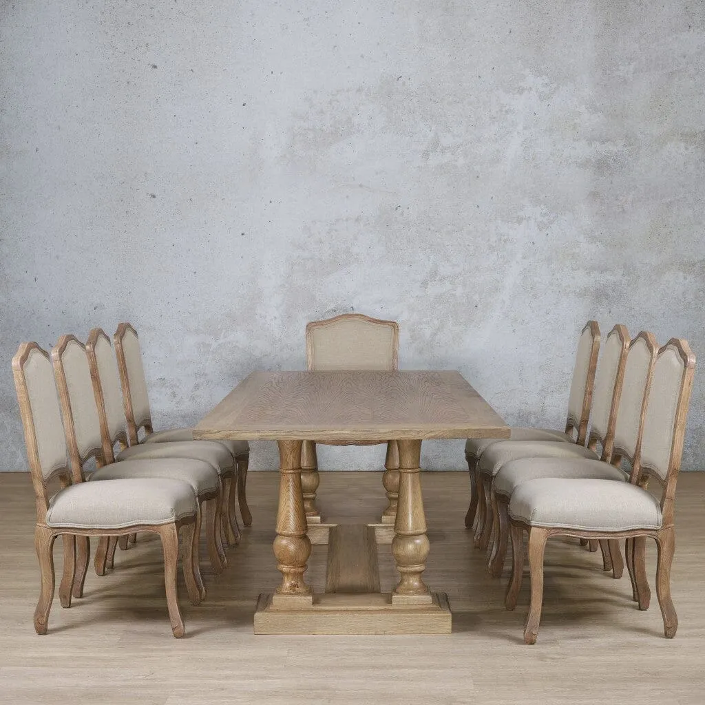 Charlotte Wood Top & Duke 10 Seater Dining Set