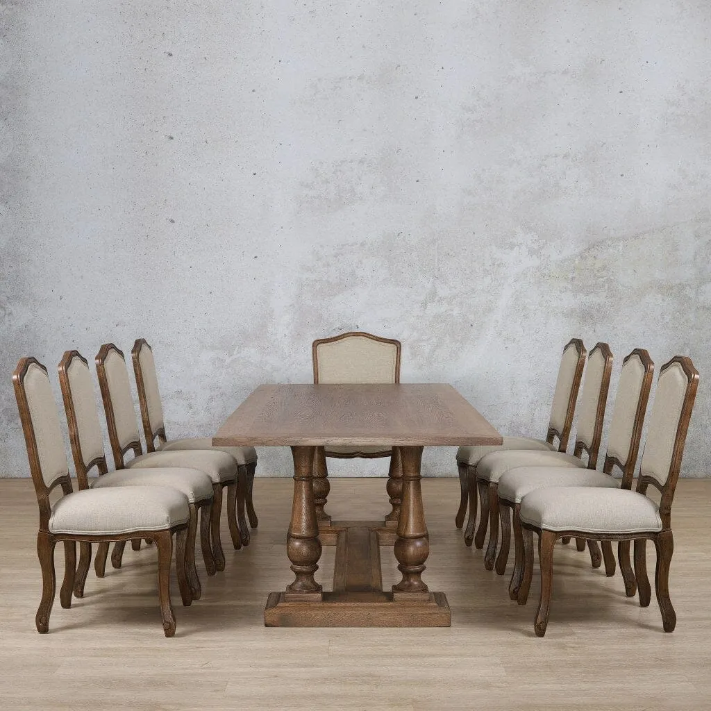 Charlotte Wood Top & Duke 10 Seater Dining Set