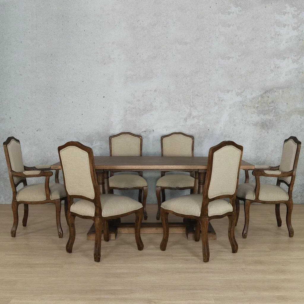 Charlotte Wood Top & Duke 6 Seater Dining Set