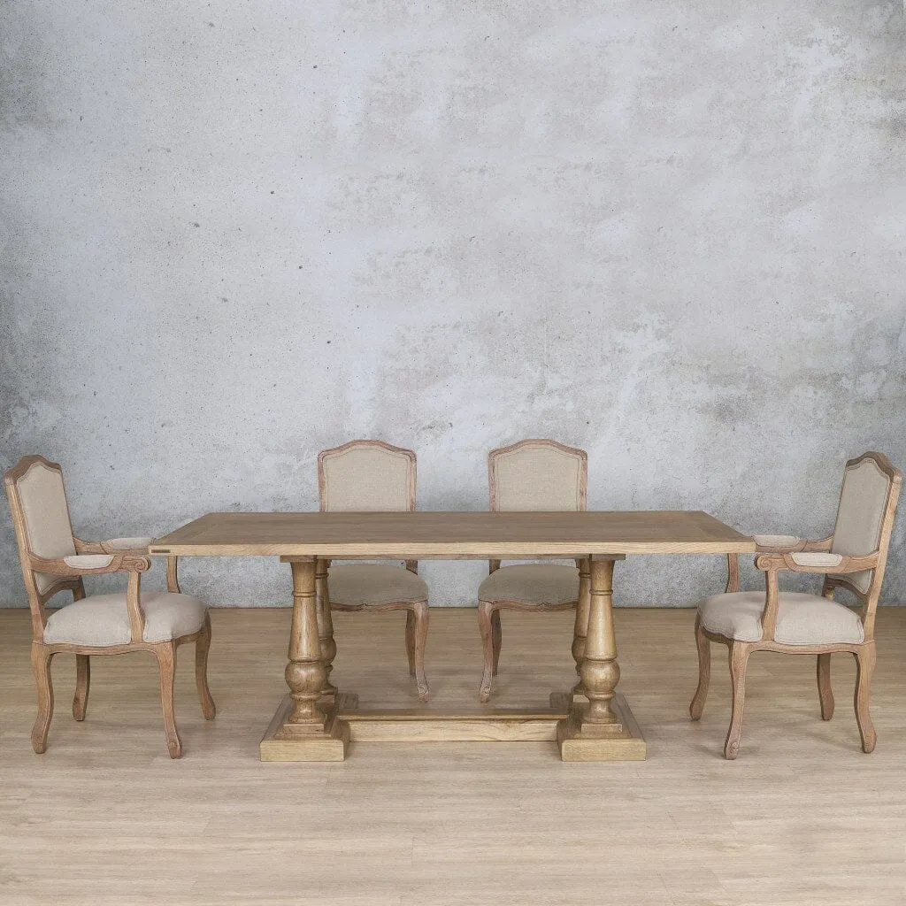 Charlotte Wood Top & Duke 6 Seater Dining Set