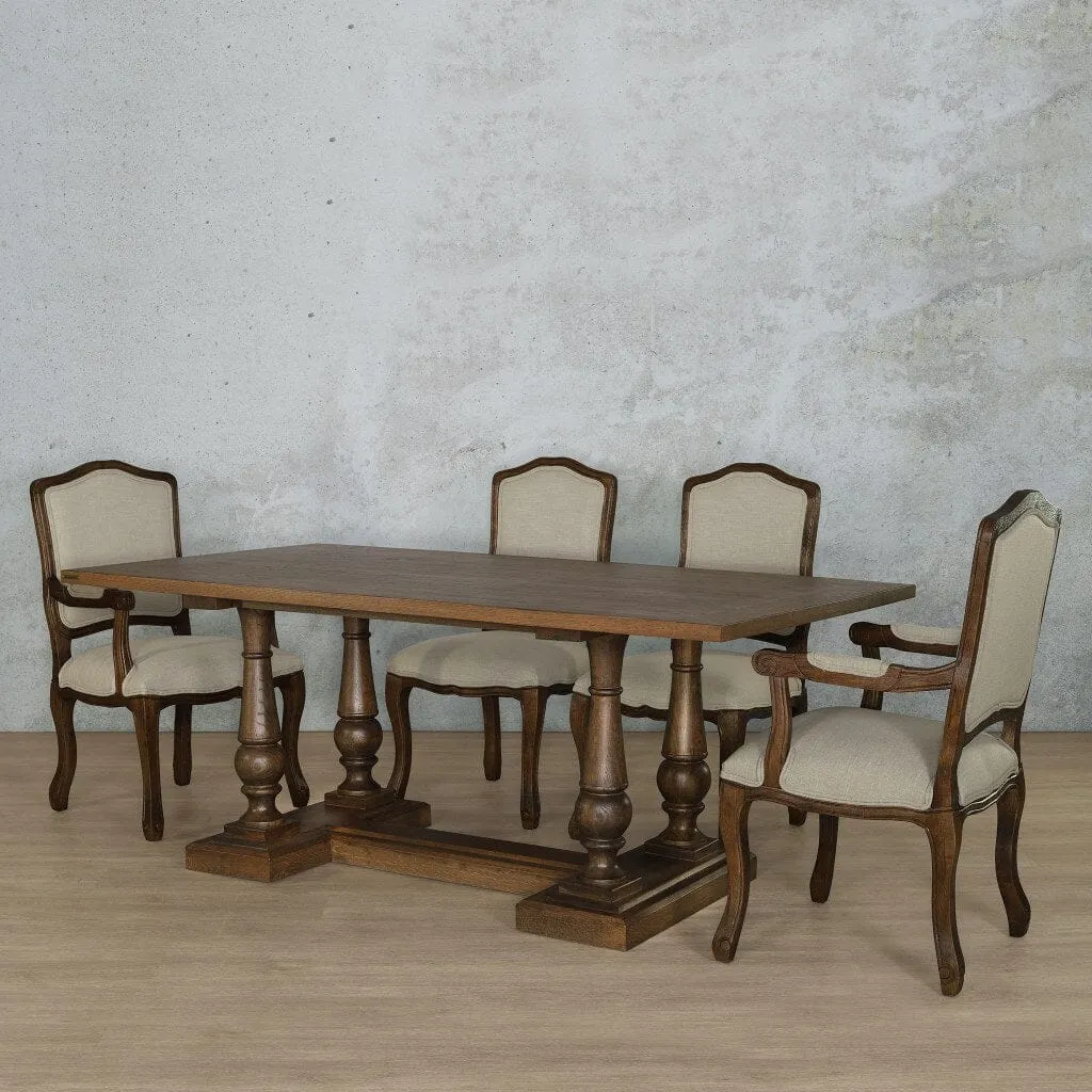 Charlotte Wood Top & Duke 6 Seater Dining Set