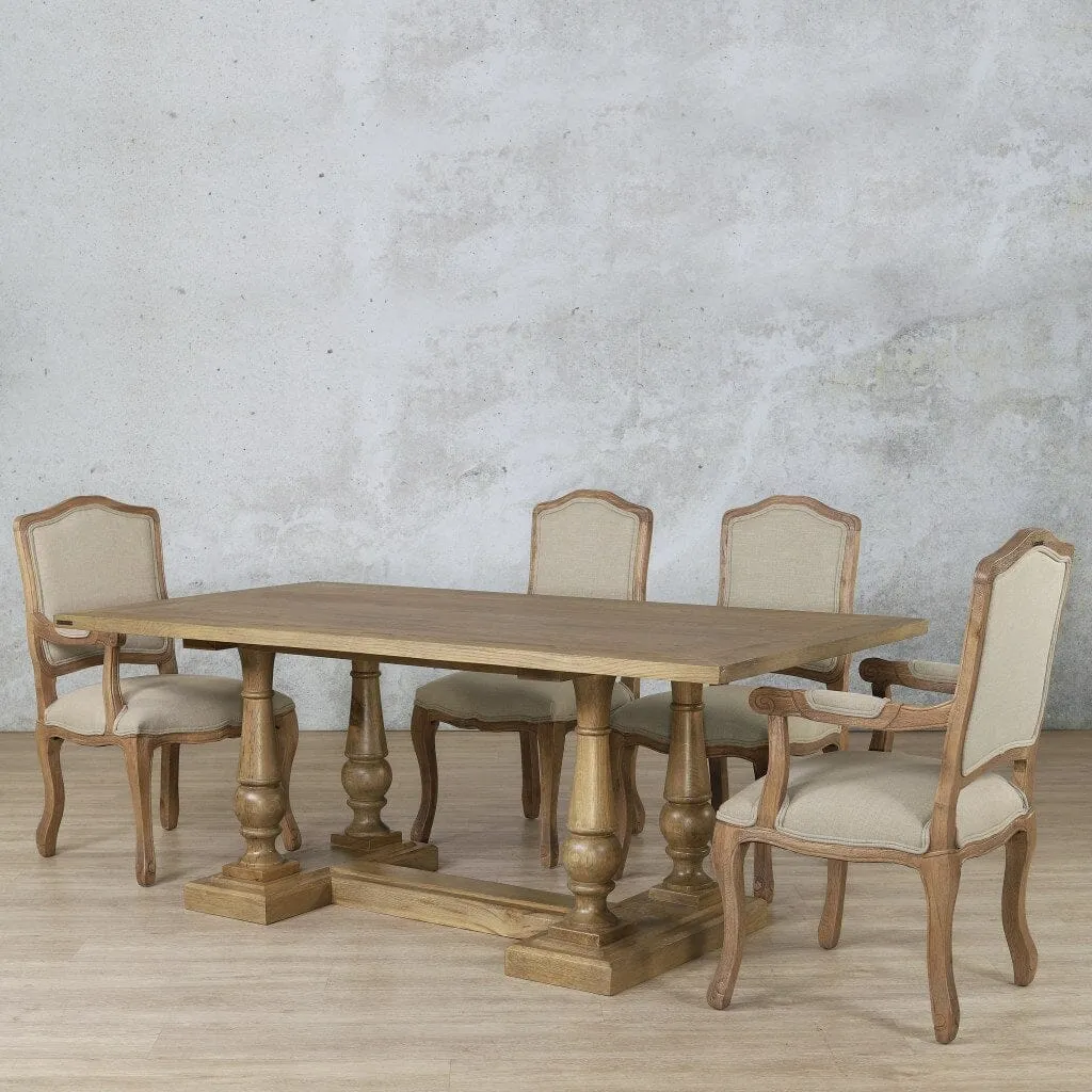 Charlotte Wood Top & Duke 6 Seater Dining Set