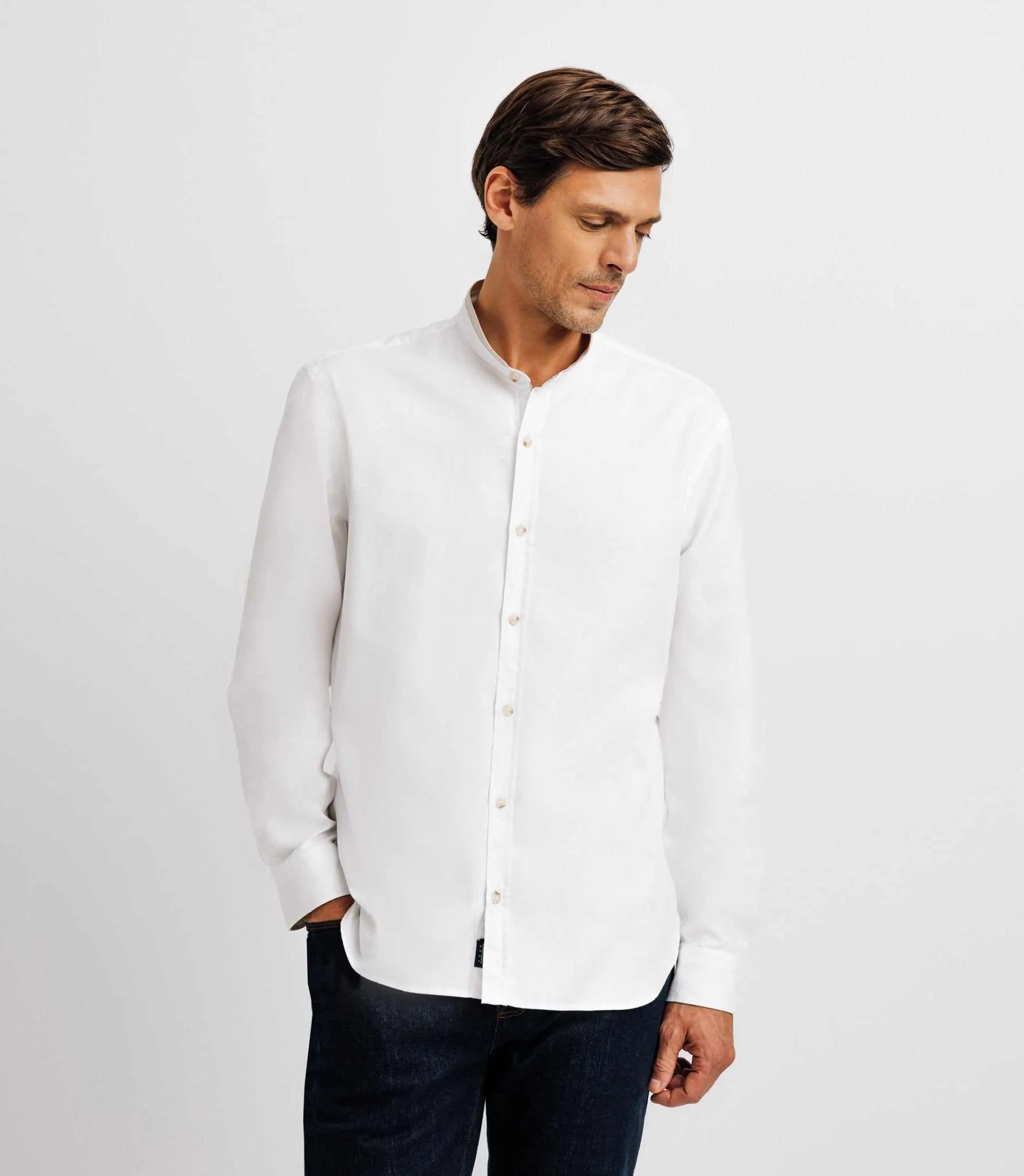 Chemise casual unie blanche