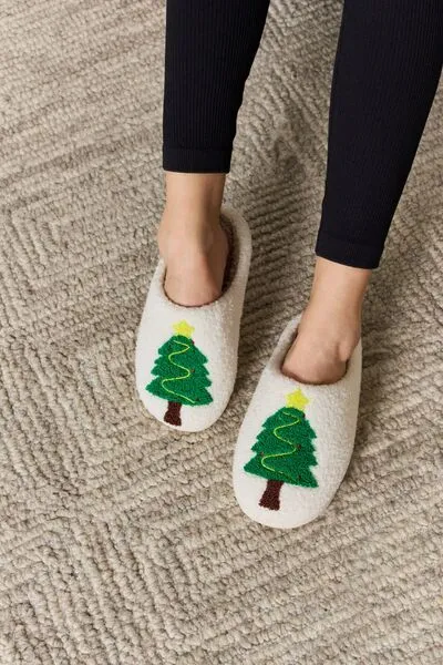 Christmas Tree Cozy Slippers