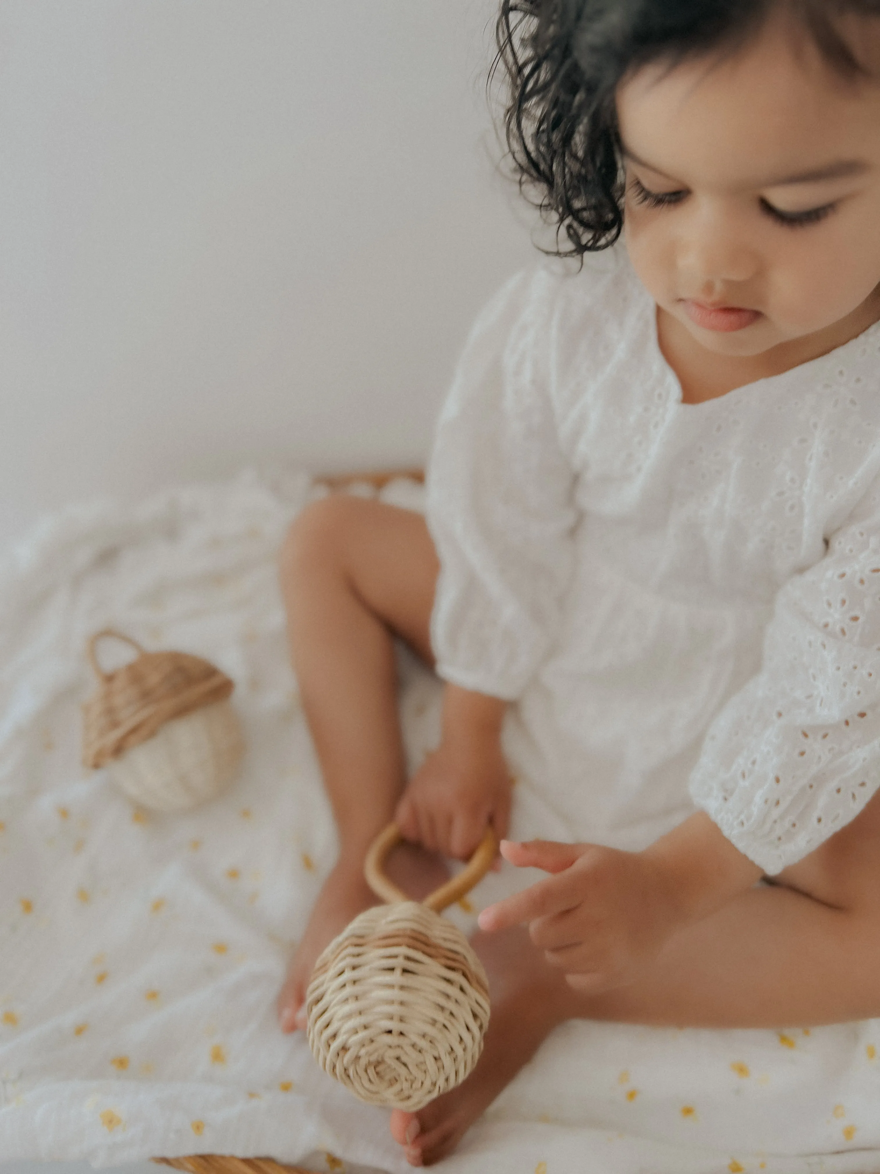 Handcrafted Classic Rattan Baby Rattle