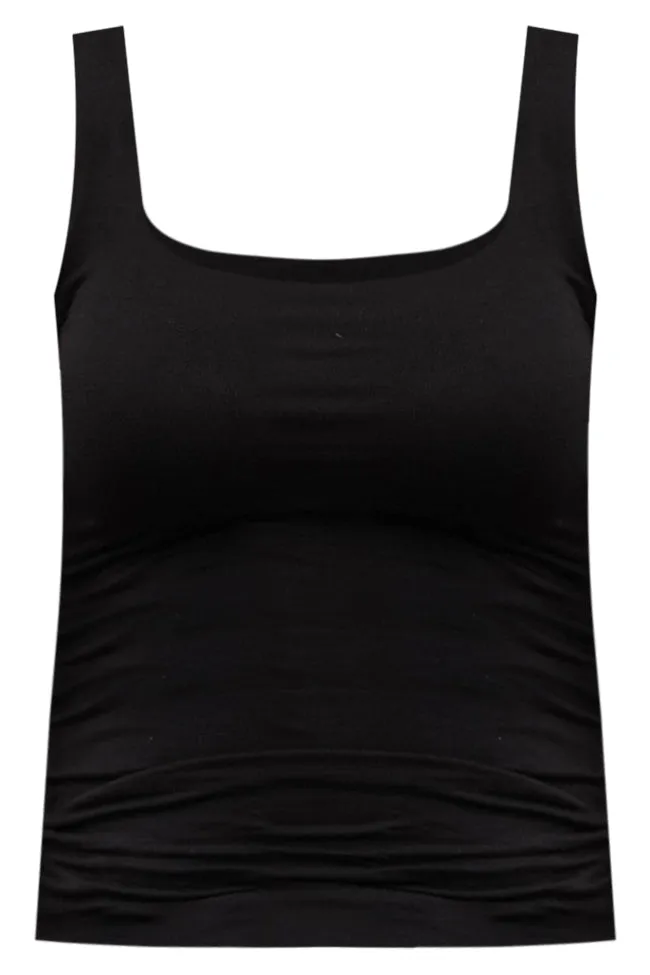 Comfy And Cozy Black Tank FINAL SALE