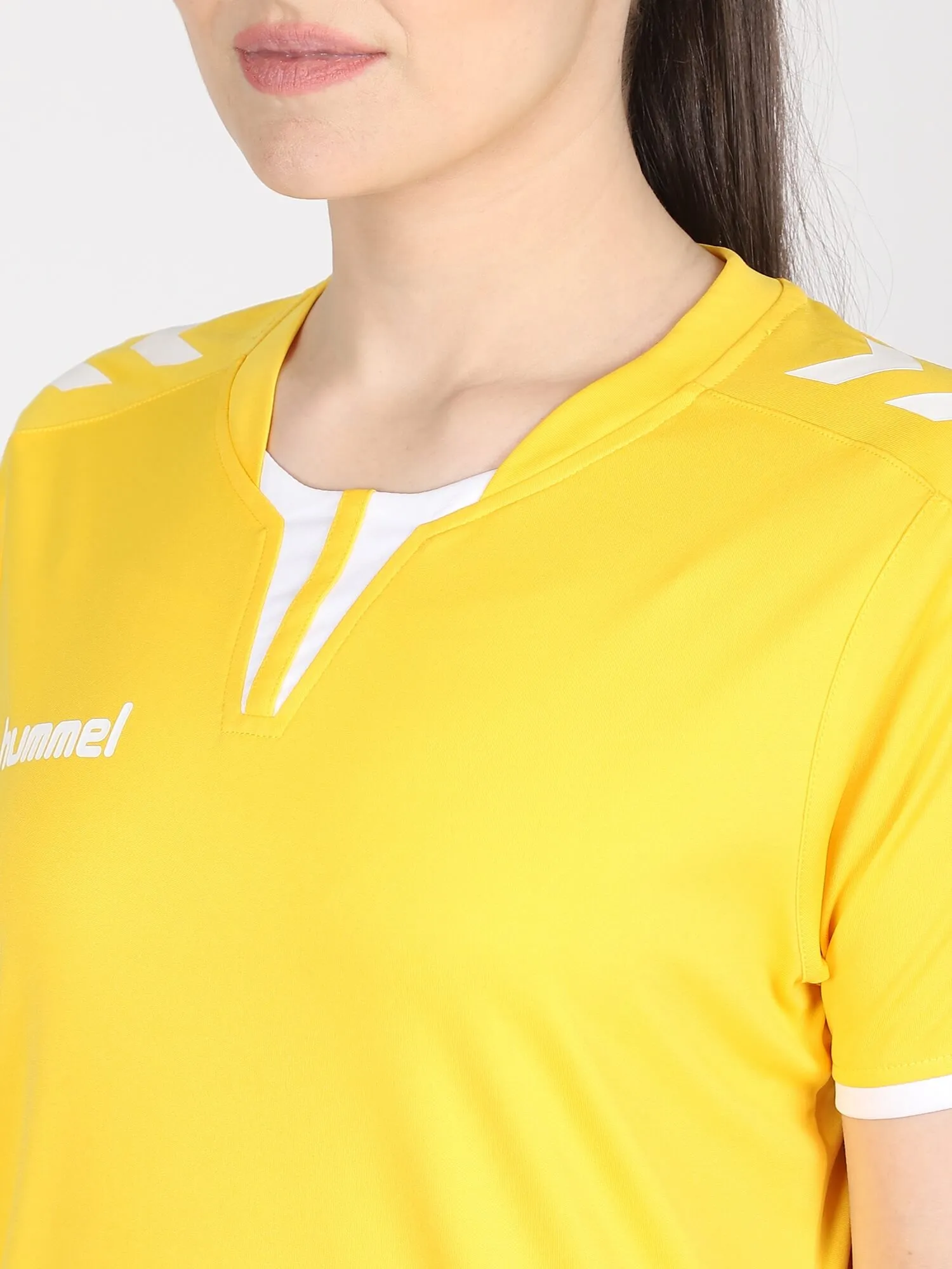 Core Women Polyester Yellow T-Shirt