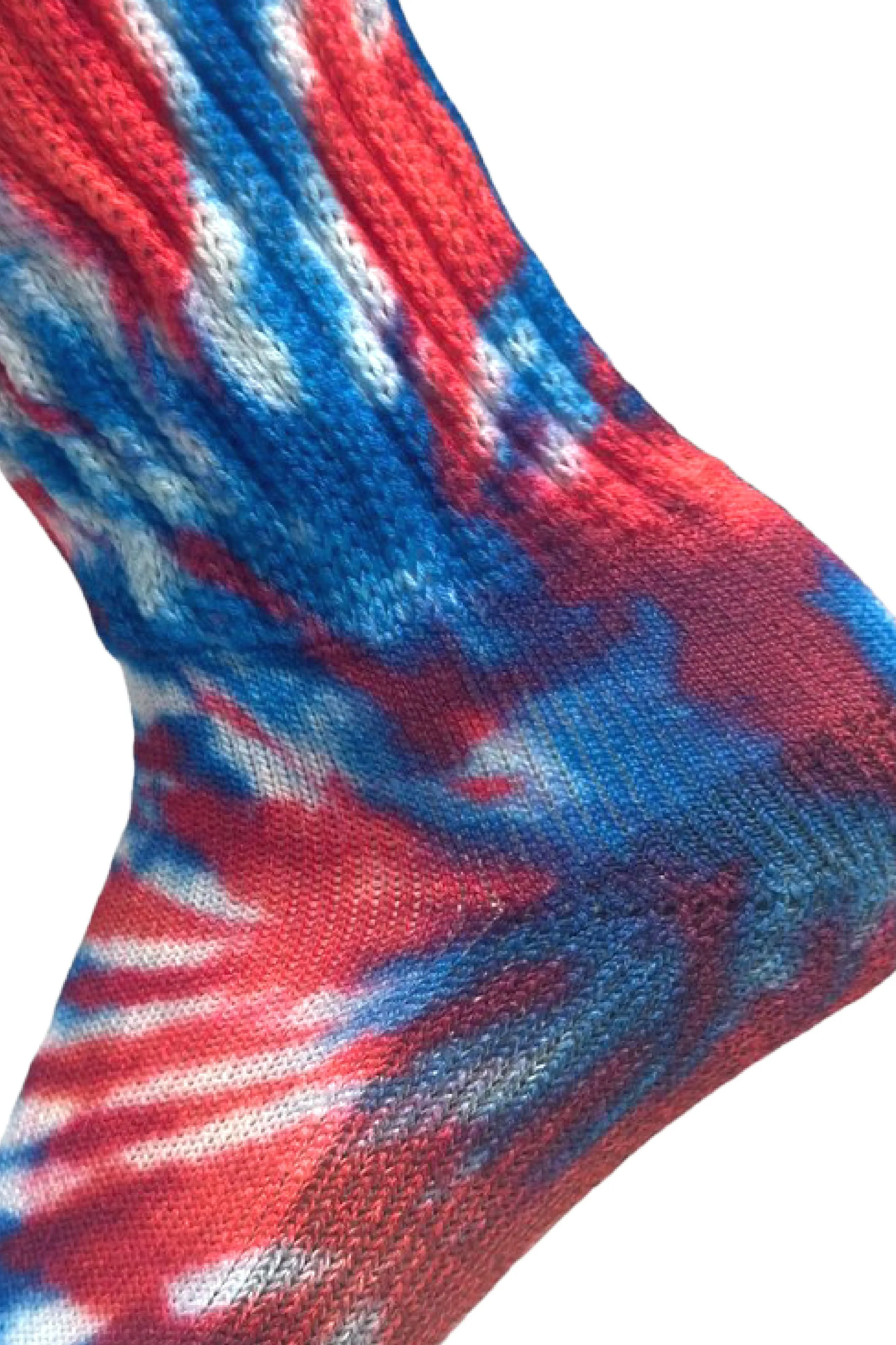 Cozy Diabetic Comfort Relax Fit Patriot Dye Crew Socks