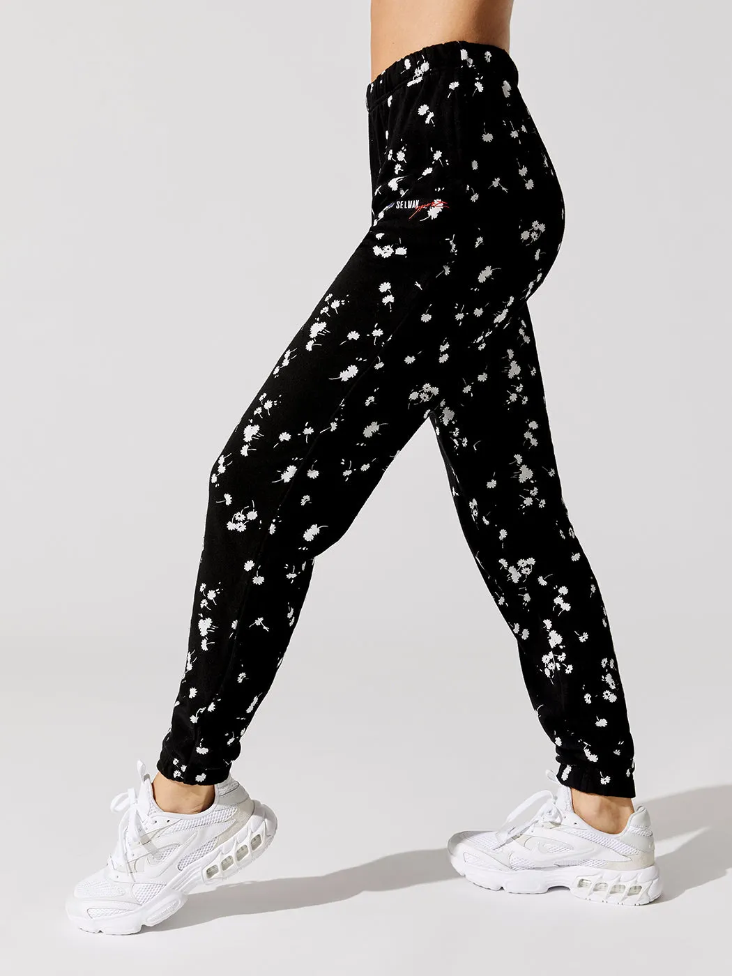 Cozy Sweatpant - Black Mini Daisy