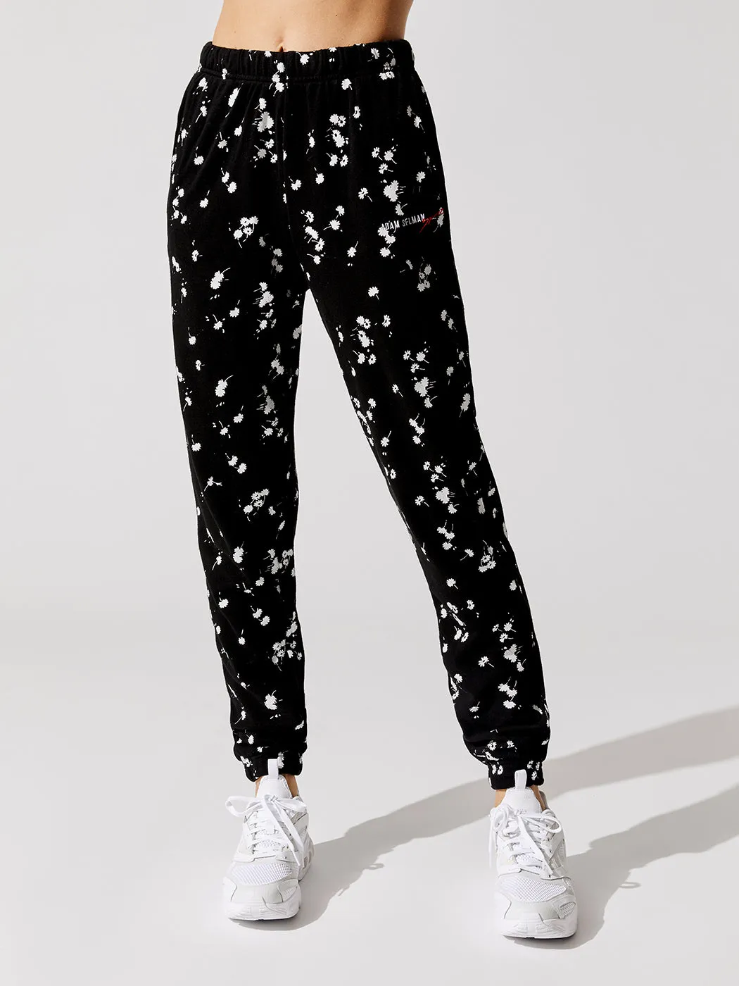 Cozy Sweatpant - Black Mini Daisy