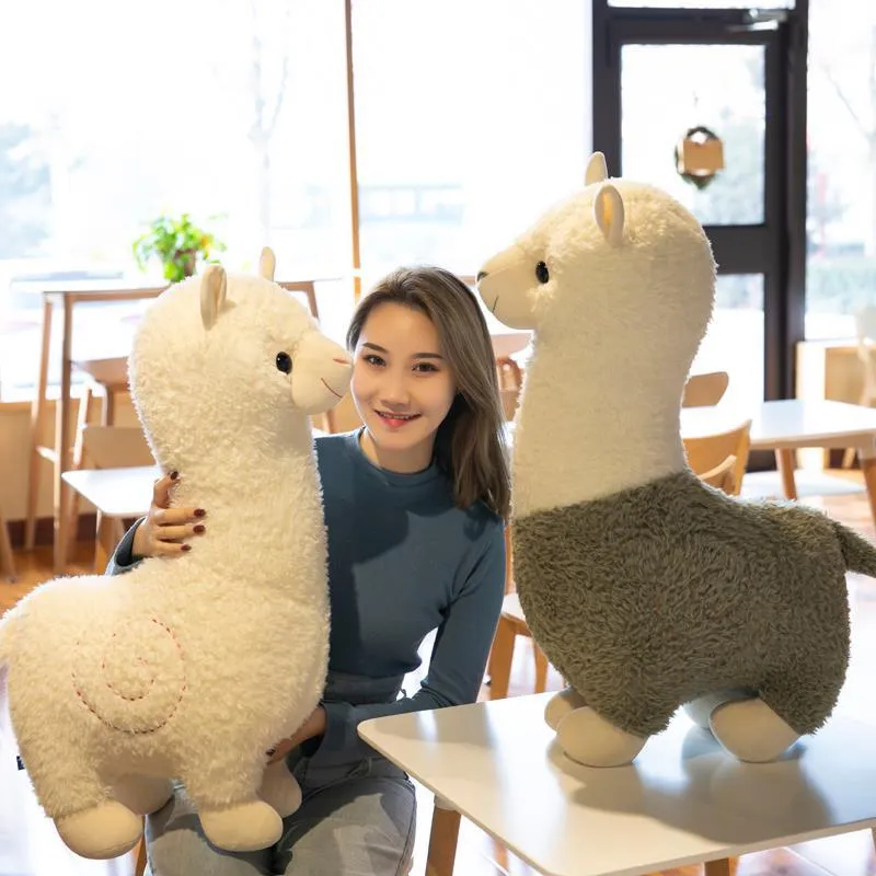 Cute Alpaca 6 Color Plush Toys Fashion Animal Soft Stuffed Dolls Office Chair Sofa Kawaii Pillows Birthday Gift for Child Girls