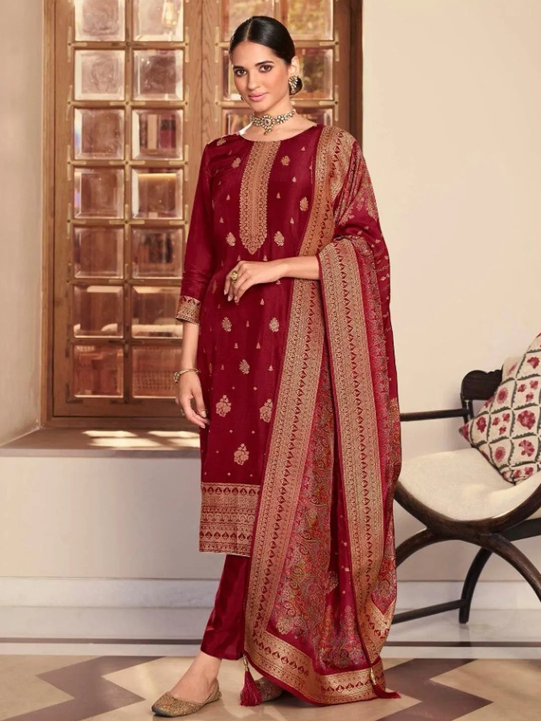 Dola Jacquard Embroidered