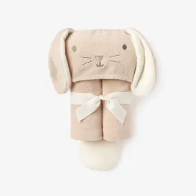 Elegant Baby Bath Wrap - Taupe Bunny