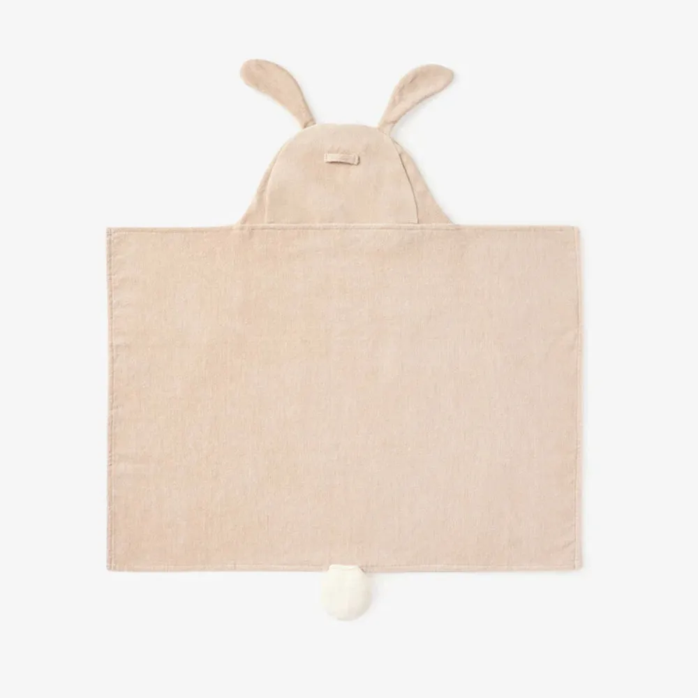 Elegant Baby Bath Wrap - Taupe Bunny