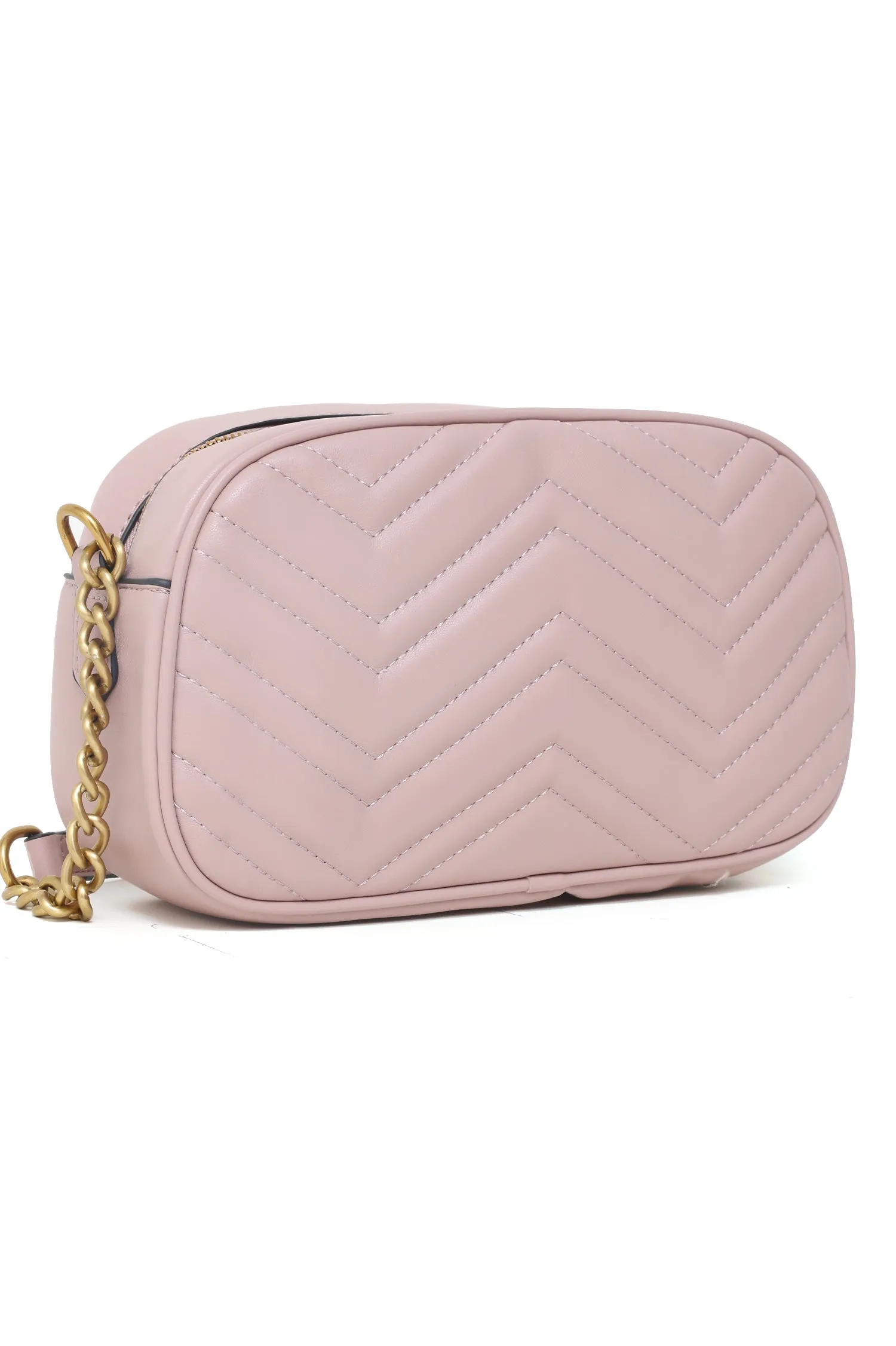 ELEGANT CHEVRON CROSSBODY-PINK