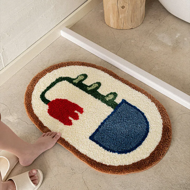 Elegant Droop Flower Bath Mat