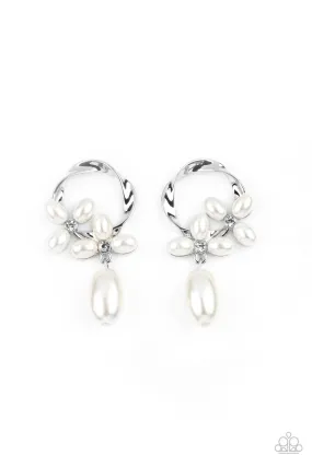 Elegant Expo - White Post Earring