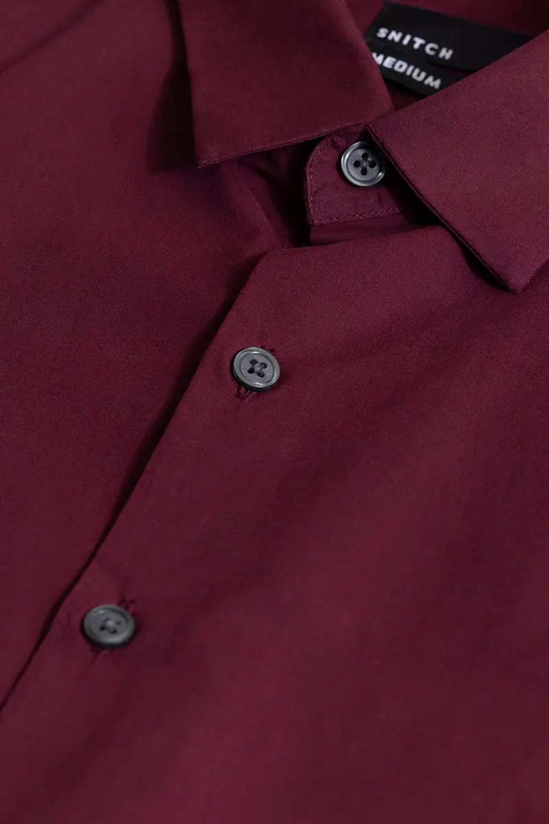 Elegant Monotone Maroon Shirt