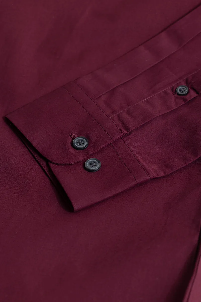 Elegant Monotone Maroon Shirt