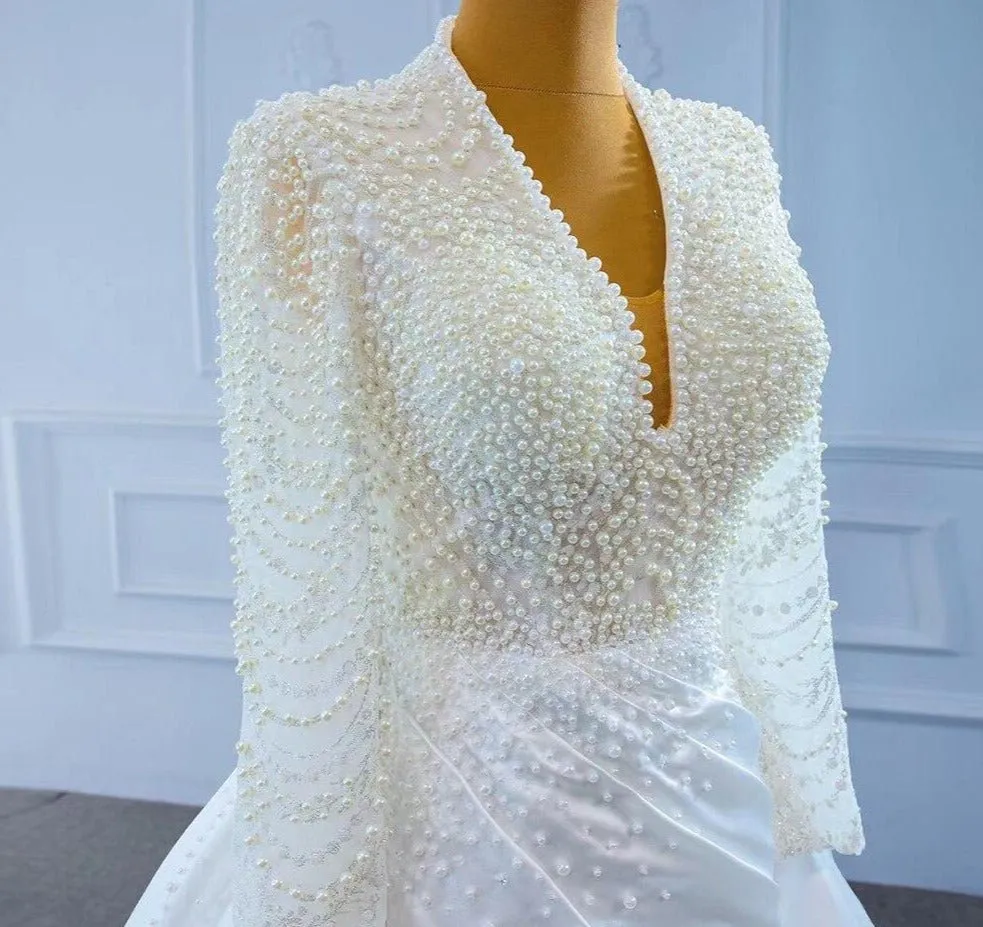 Elegant Pearls Luxury Bridal Dress