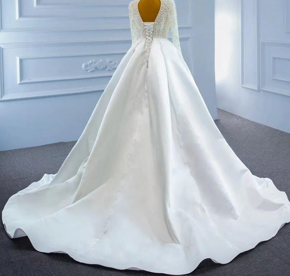 Elegant Pearls Luxury Bridal Dress