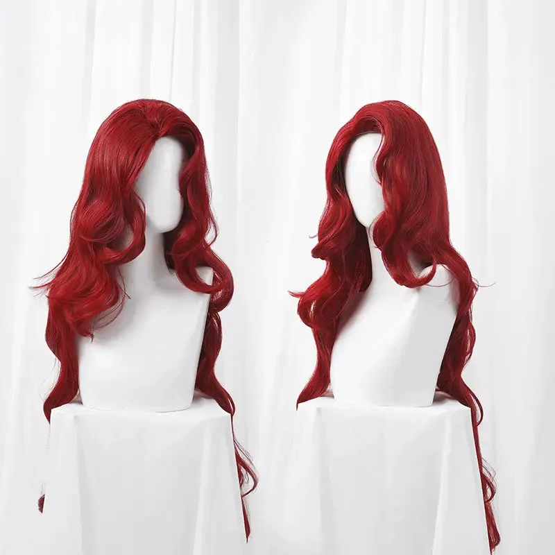 Elegant Princess Bloddy Red Curly Wig ON1185