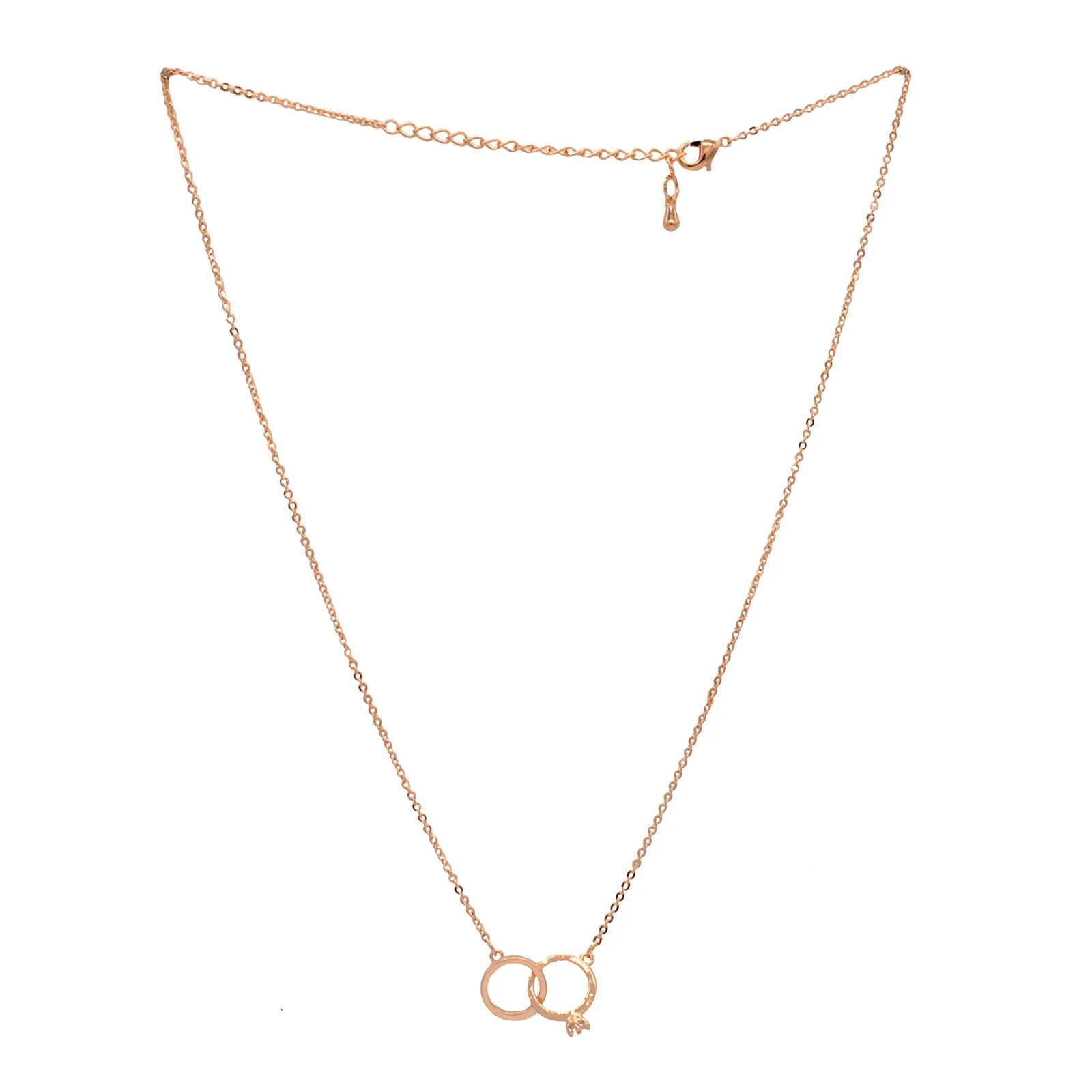 Elegant Ring Charm Rosegold Necklace