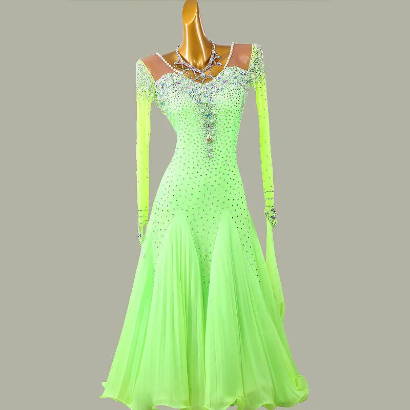 Elegant Shine Green Ballroom Dress | LXT870