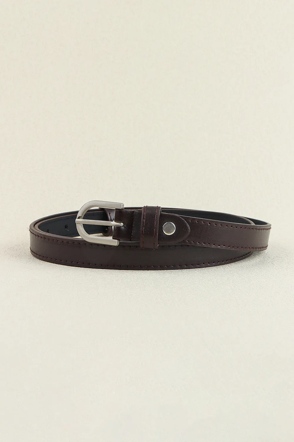 Elegant Thin PU Leather Belt