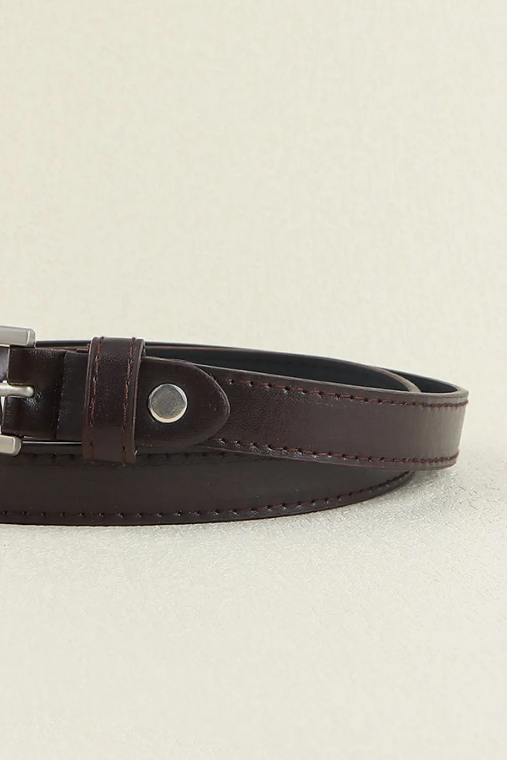 Elegant Thin PU Leather Belt