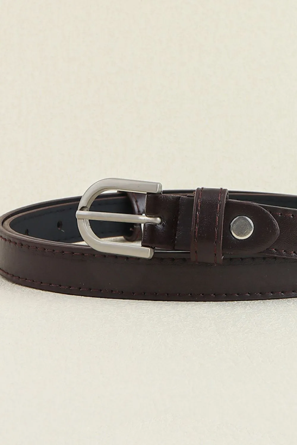 Elegant Thin PU Leather Belt