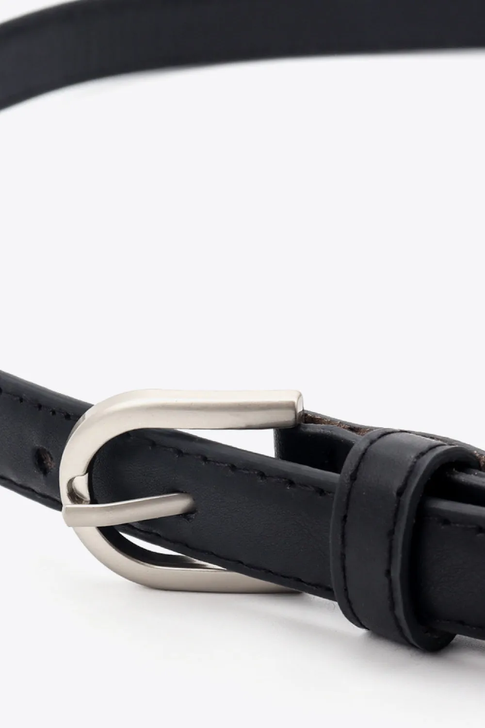 Elegant Thin PU Leather Belt