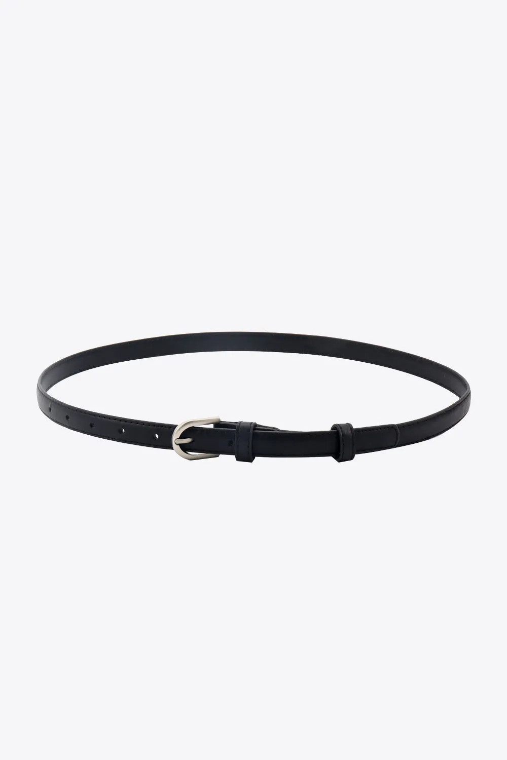 Elegant Thin PU Leather Belt