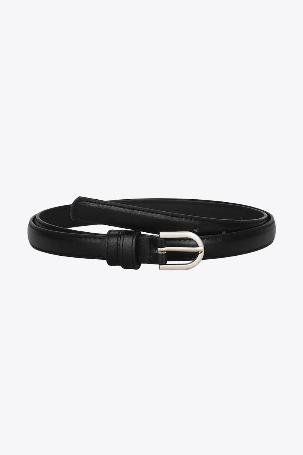 Elegant Thin PU Leather Belt