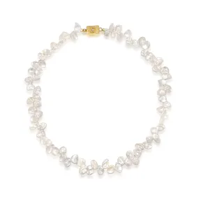 Elegant White Keshi Pearl Necklace WN00506