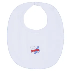 Embroidered Bib - Airplane