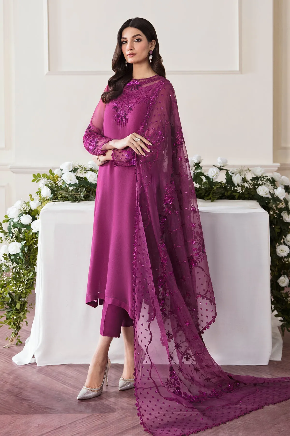 EMBROIDERED CHIFFON UF-291