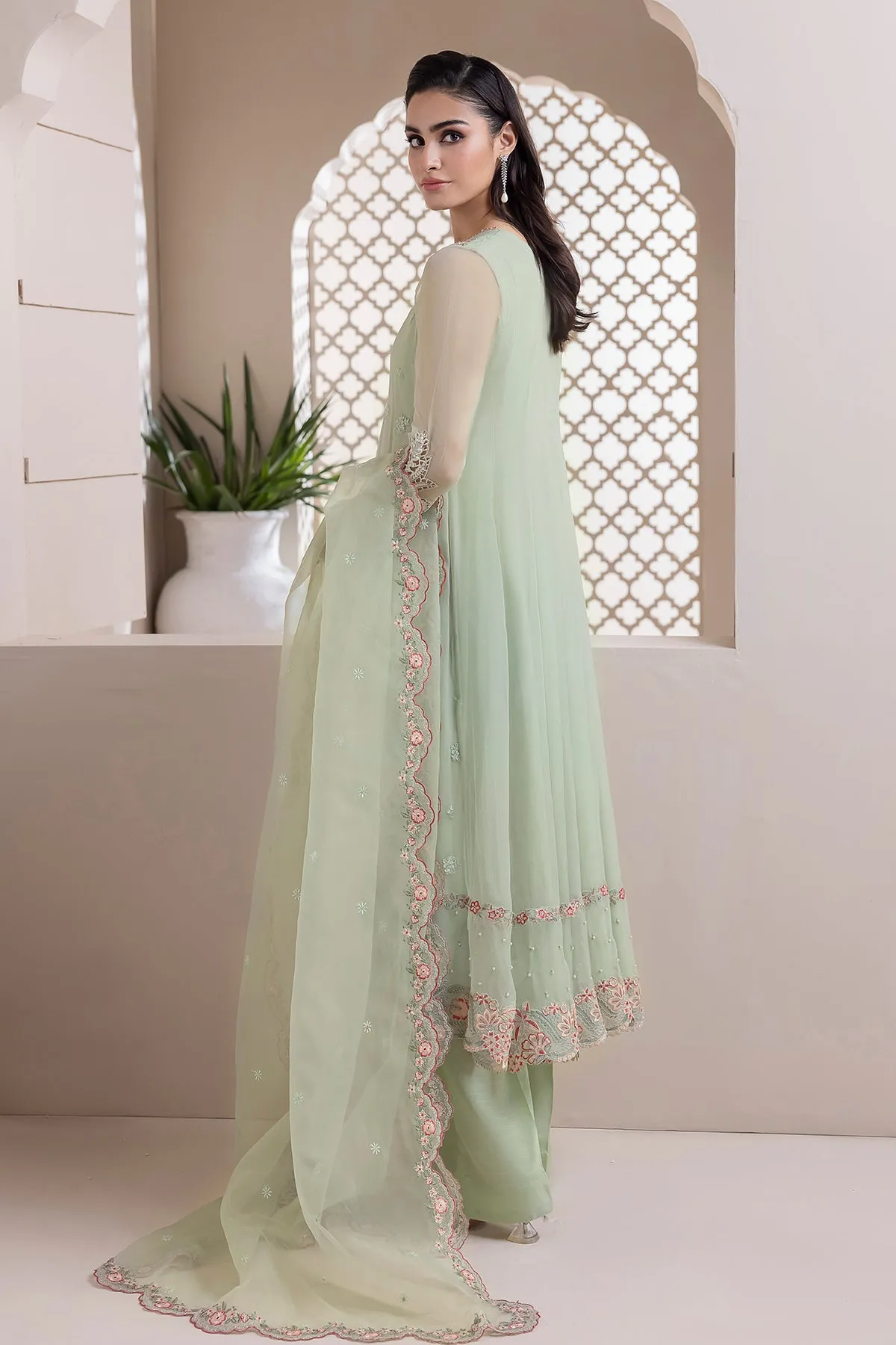 EMBROIDERED CHIFFON UF-418