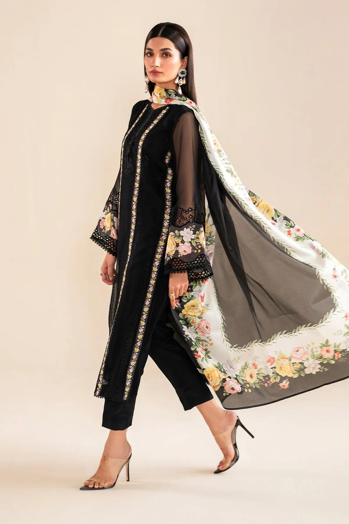 EMBROIDERED CHIFFON UF-615