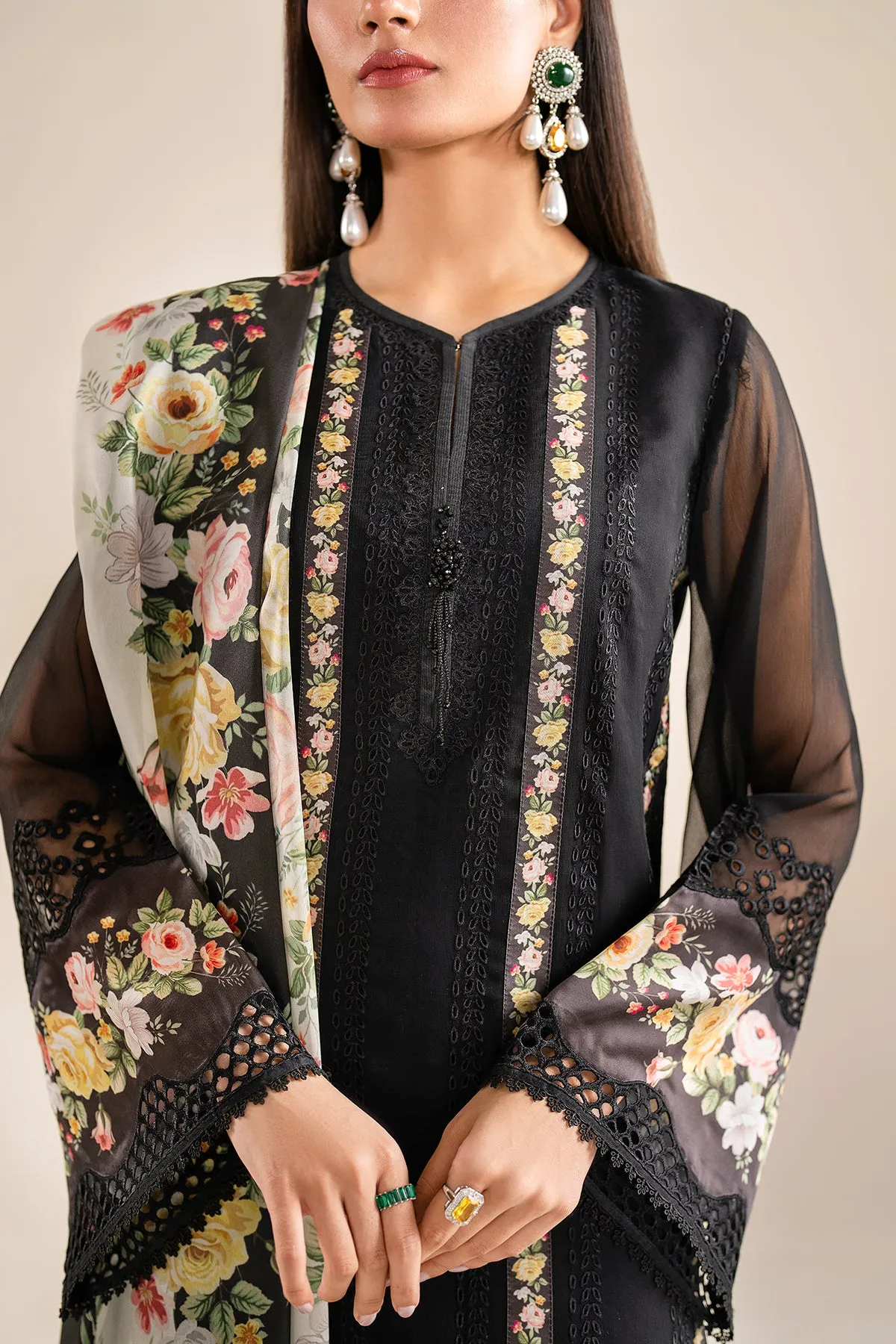 EMBROIDERED CHIFFON UF-615