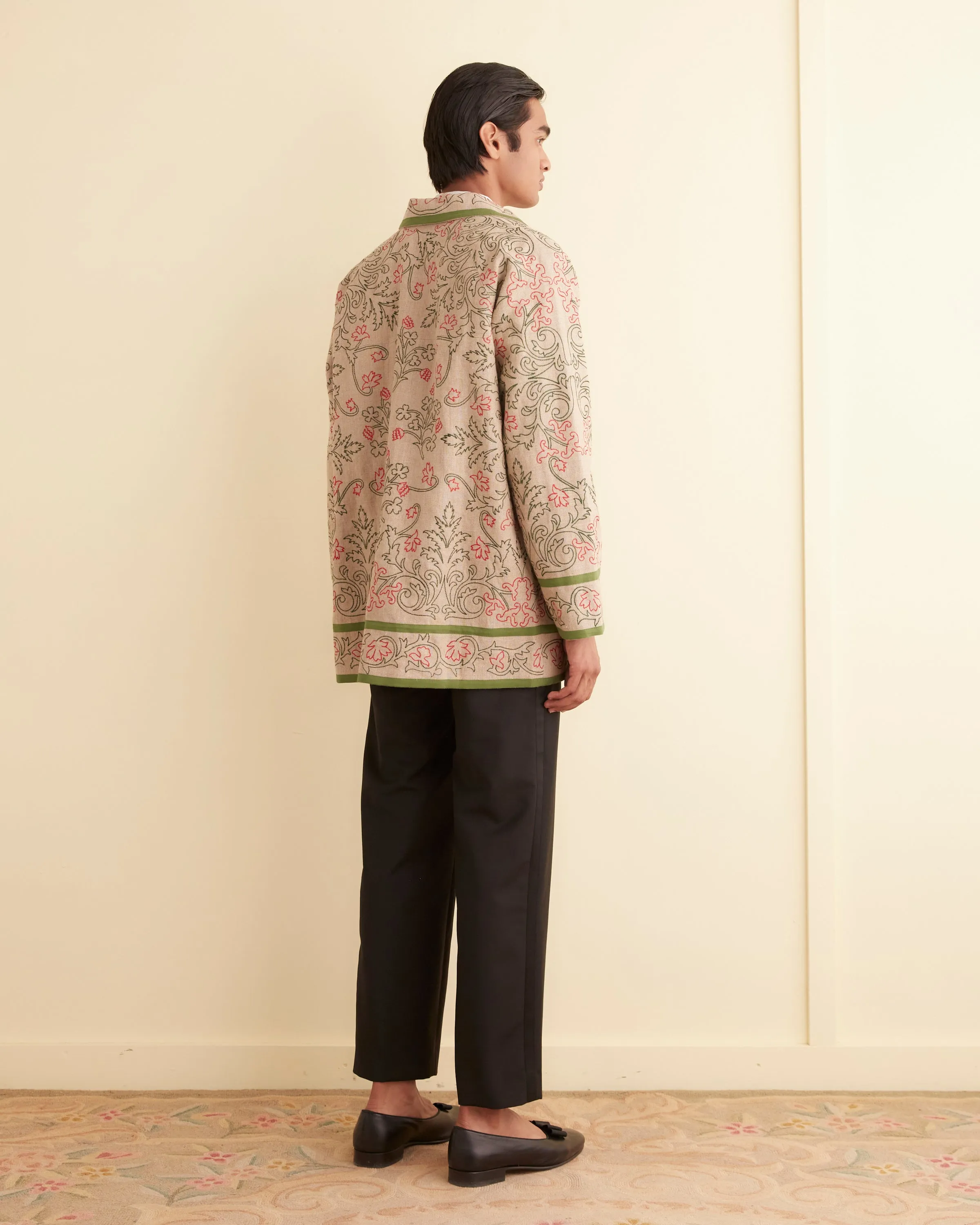 Embroidered Trumpetflower Coat