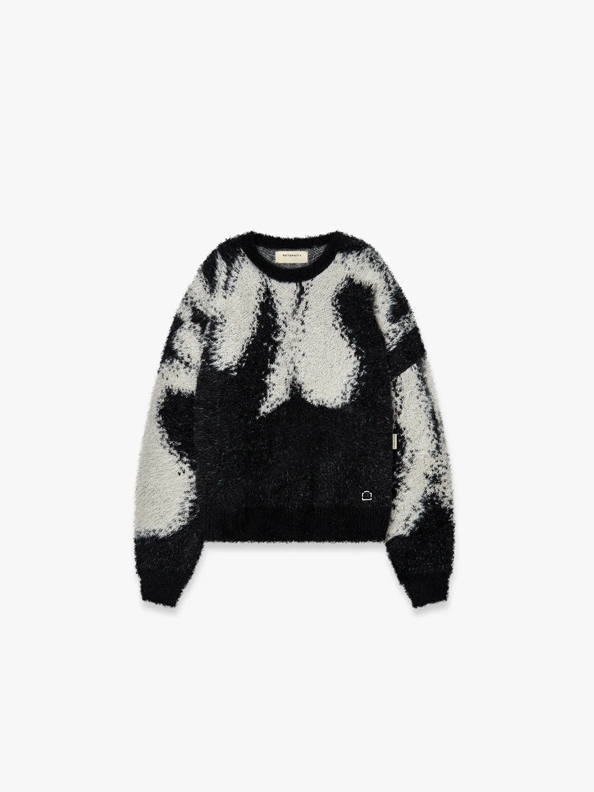 FADED FURRY SWEATER - BLACK