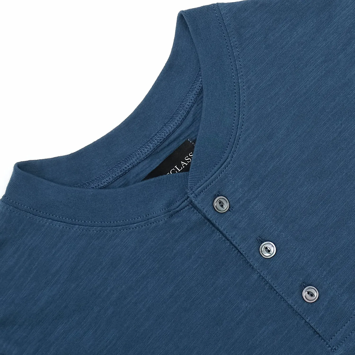 Faded Indigo Slub S/S Henley