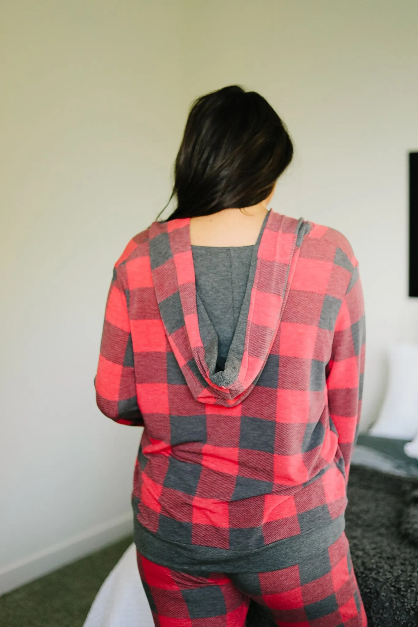 Faded Plaid Hoodie - On Hand