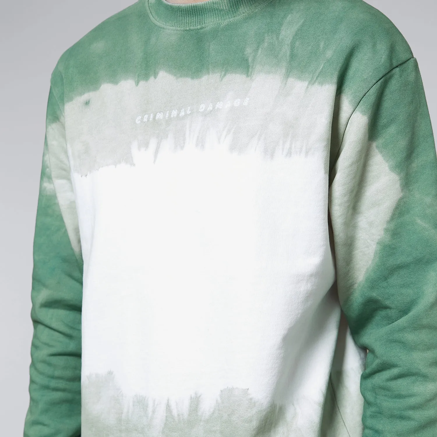 FADED SWEATSHIRT - SAGE / OFFWHITE