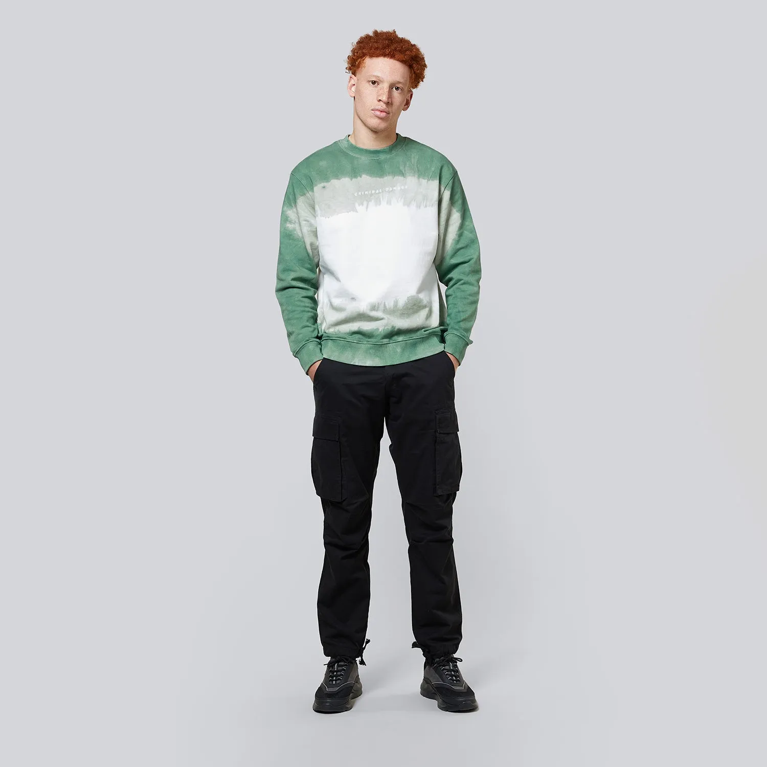 FADED SWEATSHIRT - SAGE / OFFWHITE