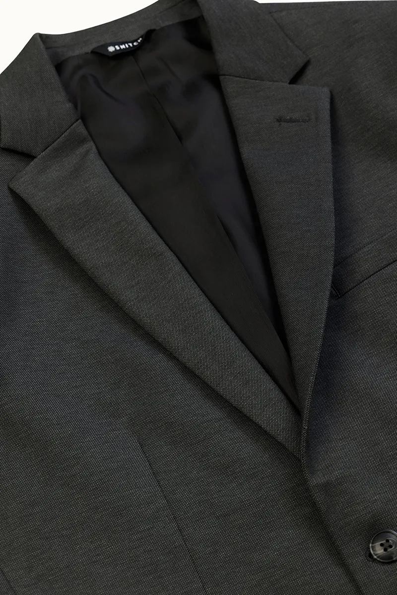 Formal Finesse Steel Grey Suit Blazer